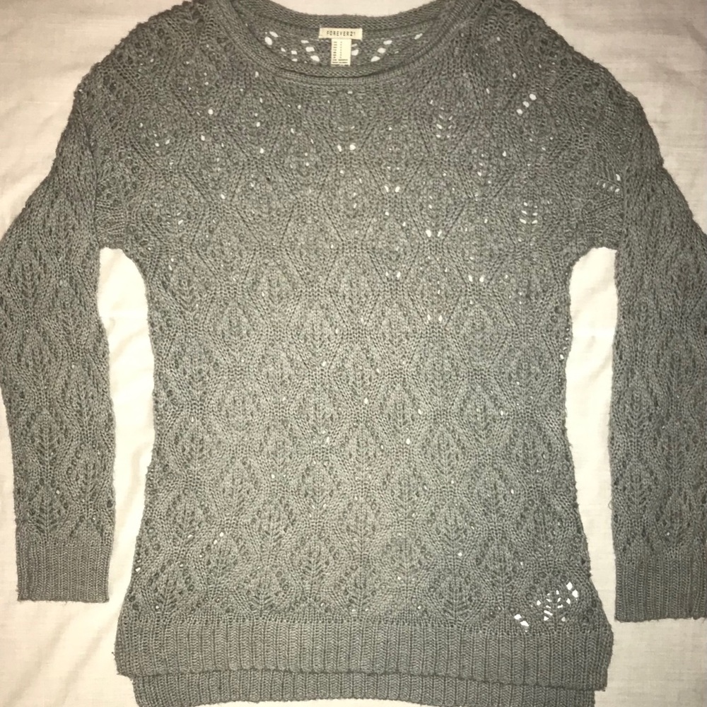 long knit sweater